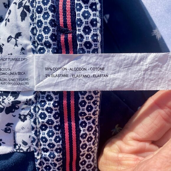 Denim & Flowers Ricky Singh Men's Stretch Navy Flat Front Hawaiian Shorts Sz 34 - Picture 8 of 9